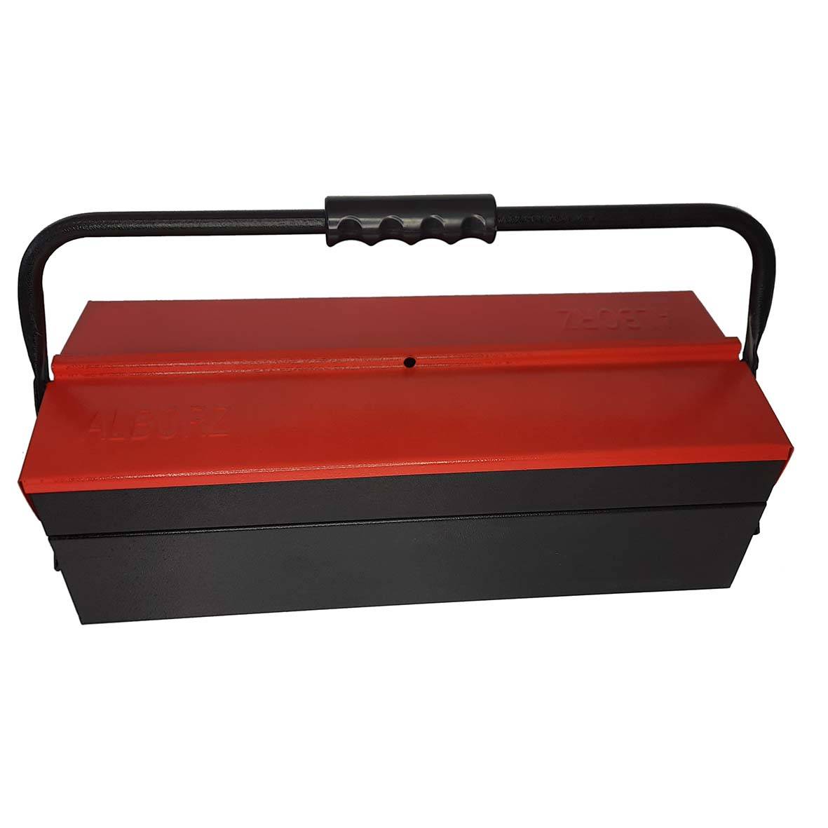 جعبه ابزارفلزی یک طبقه مرغوب با رنگ کوره ای و پرچ فولادی