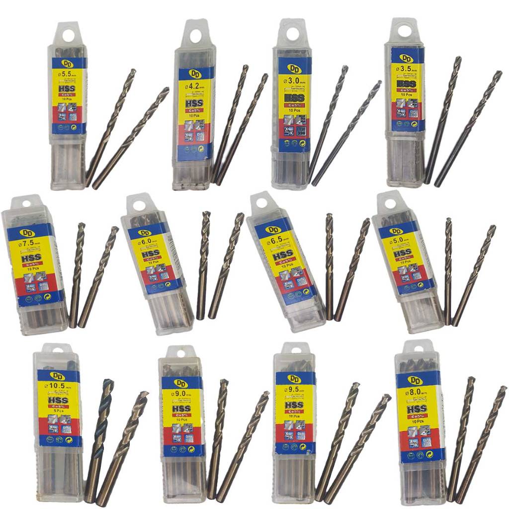 مته آهن و چوب 5 درصد Hss کبالت DD سایز  10 میلیمتر