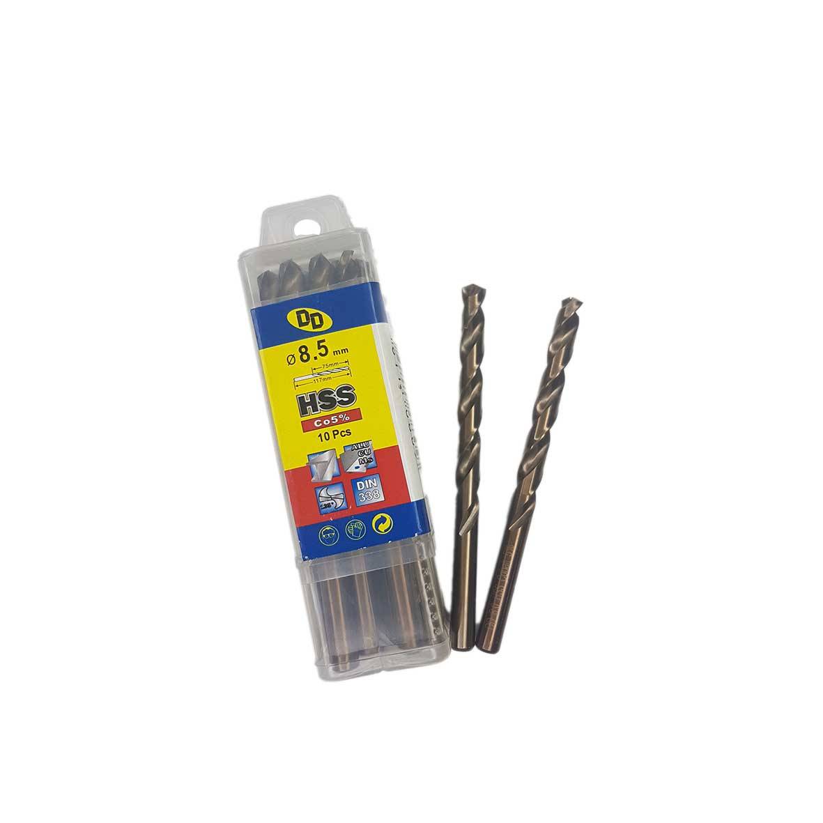 مته آهن و چوب 5 درصد Hss کبالت DD سایز  8.5 میلیمتر