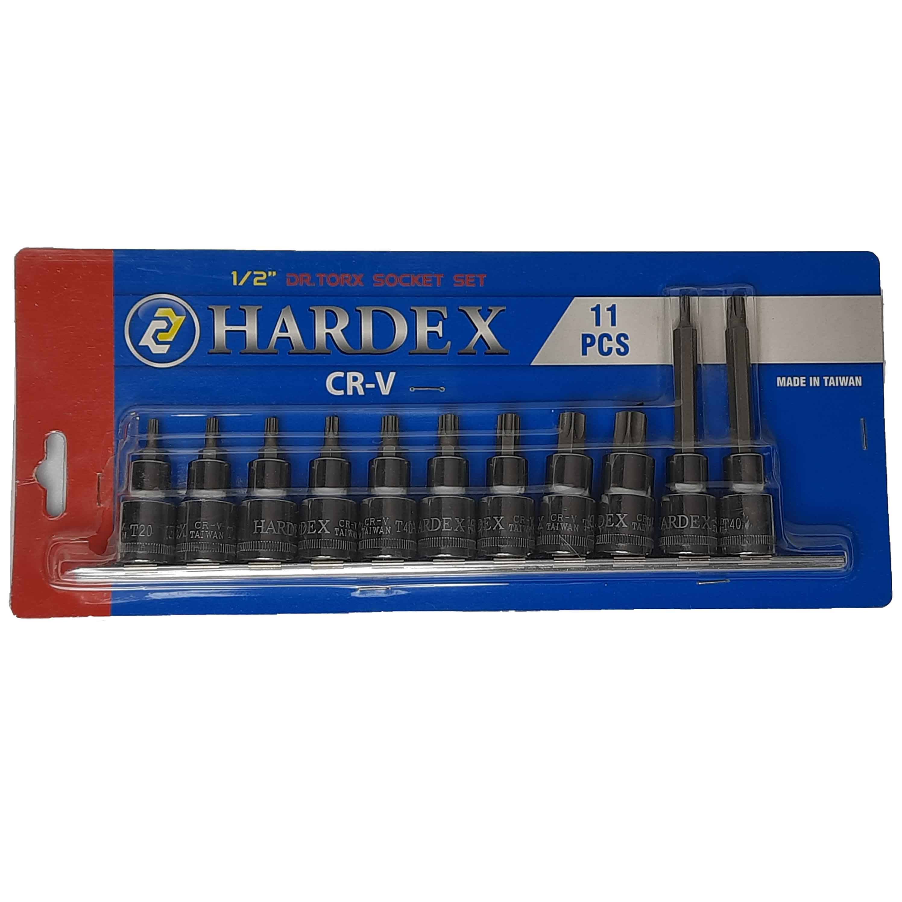 آچار بکس تی سری ریلی هاردکس HARDEX تایوان 11عددی