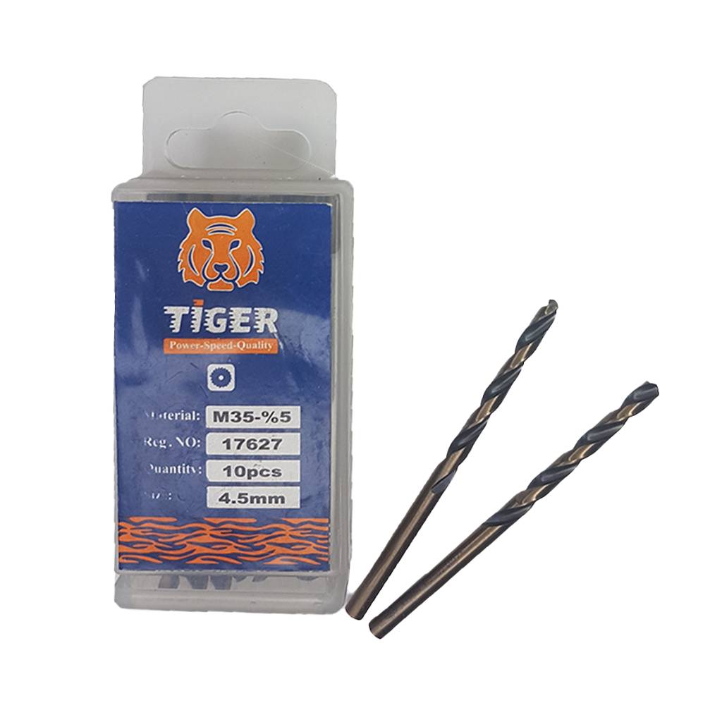 مته آهن 5 درصد Hss کبالت تایگر TIGER سایز 4.5 میلیمتر