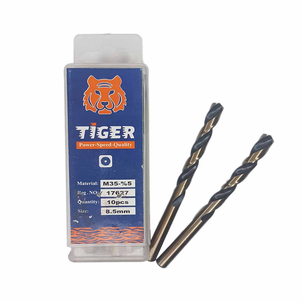 مته آهن 5 درصد Hss کبالت تایگر TIGER سایز 8.5 میلیمتر