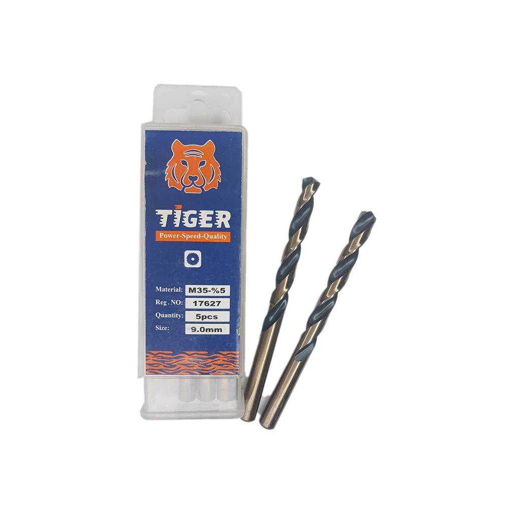 مته آهن 5 درصد Hss کبالت تایگر TIGER سایز 9 میلیمتر